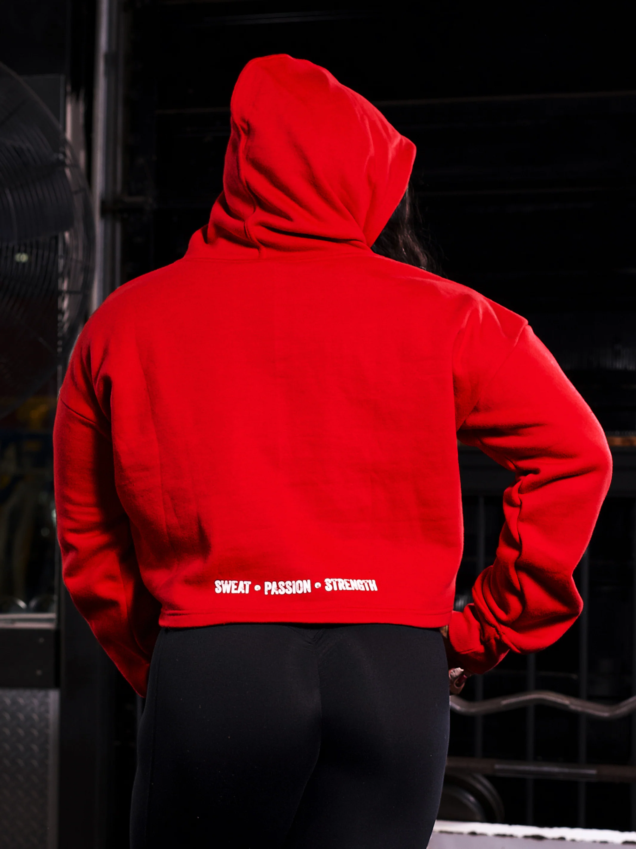3-PILLAR Women's Gym Crop Hoodie (Red) M L XL 2XL - Image 6