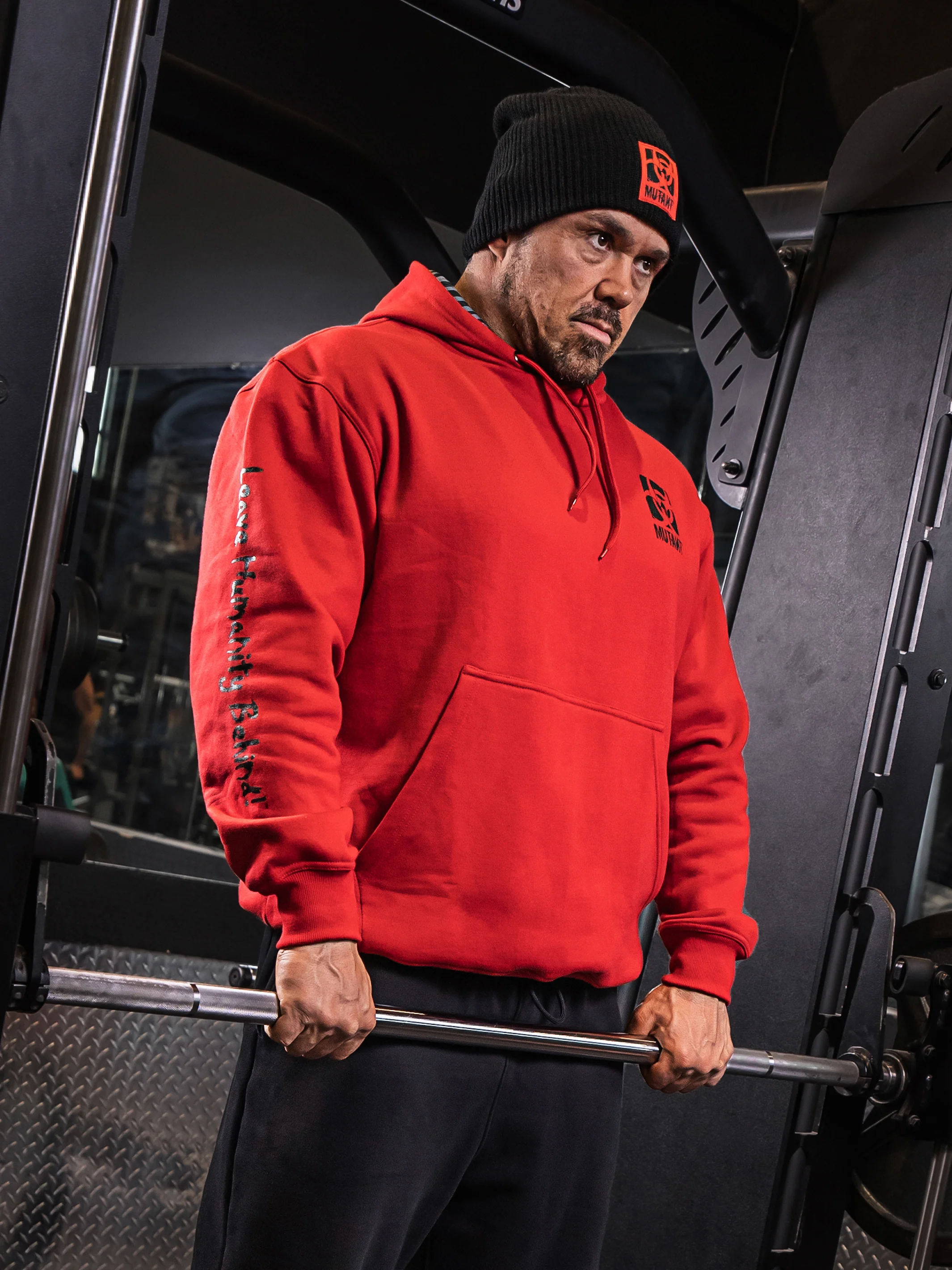 BODYBUILDING 2005 Gym Hoodie (Red) 5XL - Image 4