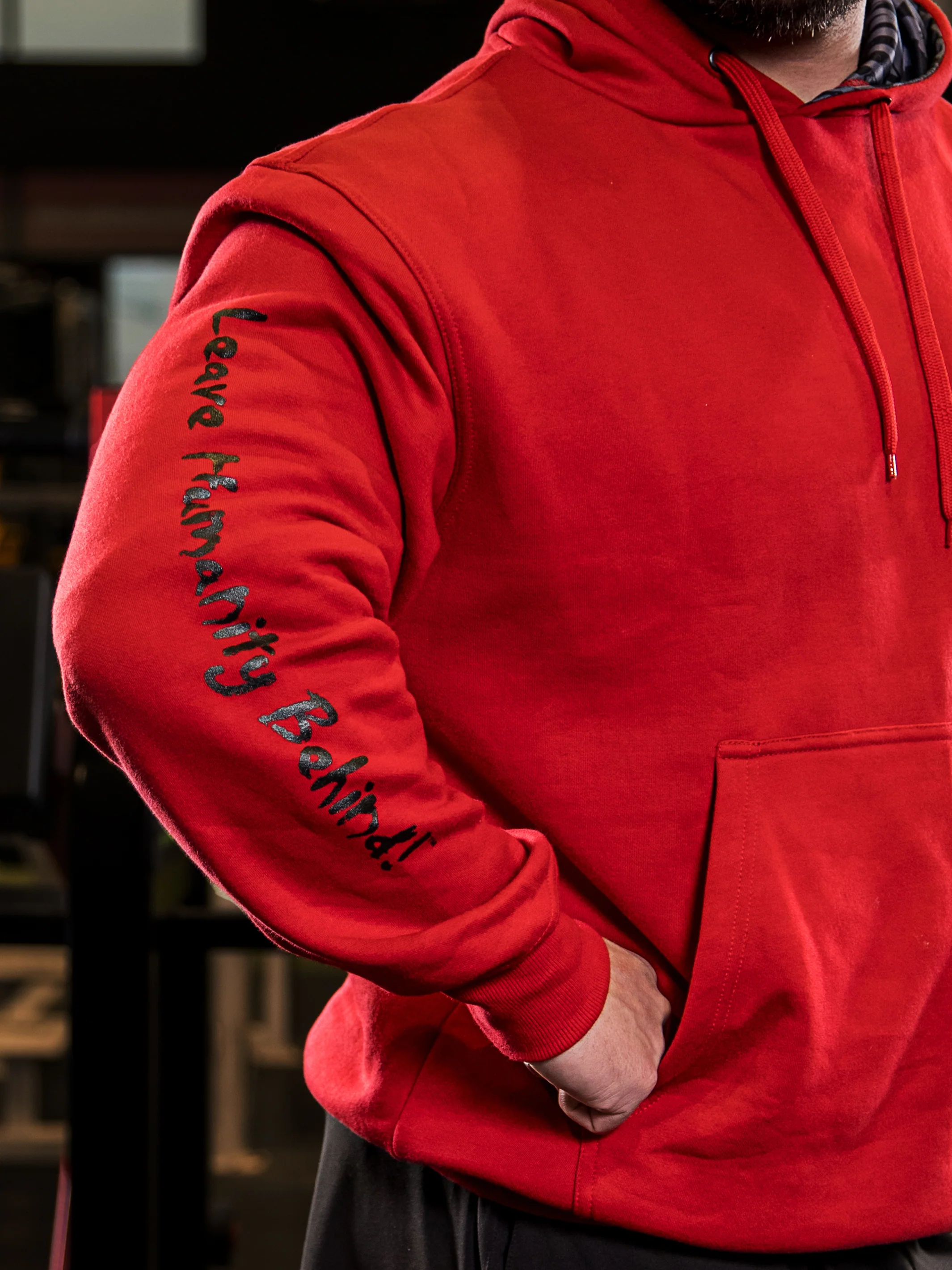 BODYBUILDING 2005 Gym Hoodie (Red) 5XL - Image 8