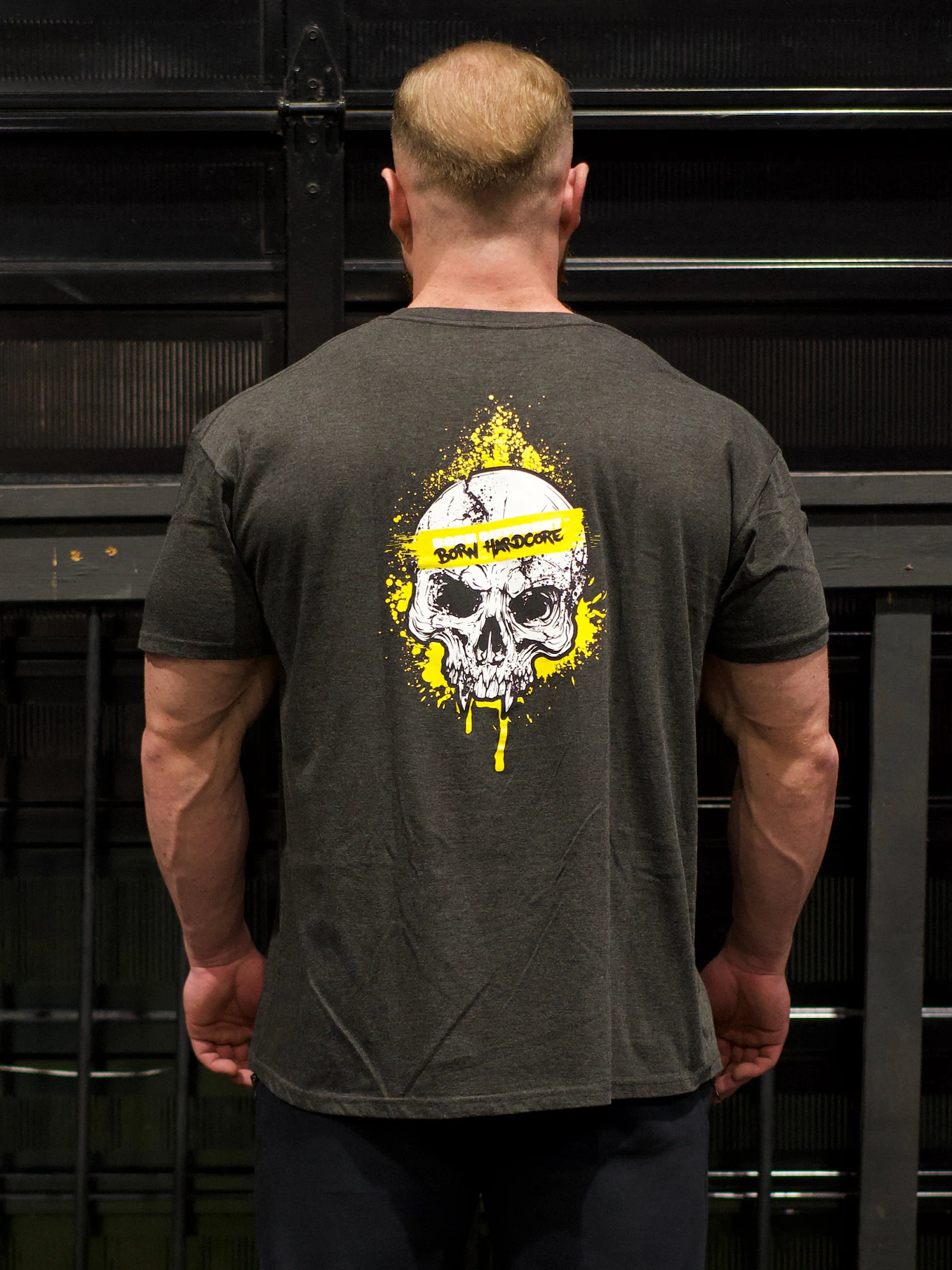 MUTANT® BORN HARDCORE SKULL GYM T-SHIRT  4XL - Image 4