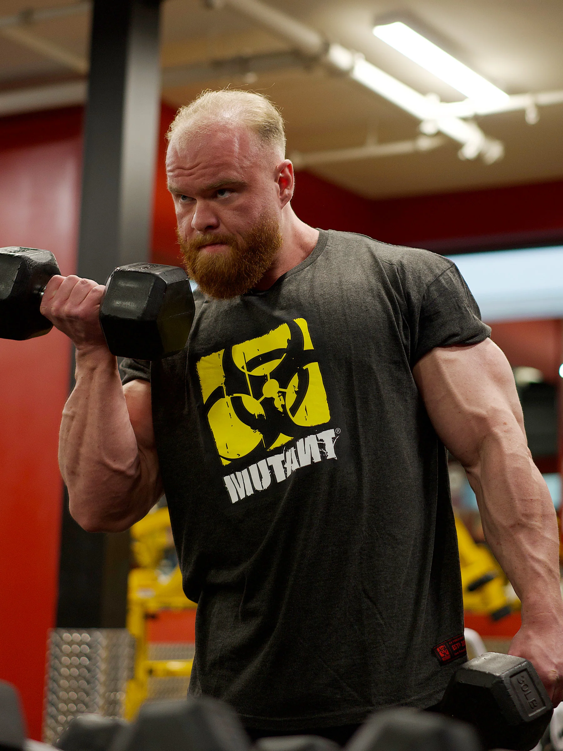 MUTANT® BORN HARDCORE SKULL GYM T-SHIRT  4XL - Image 8
